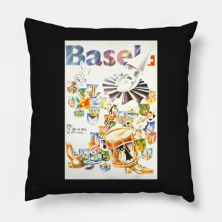 Bale,Basel,Switzerland,Travel Poster Pillow