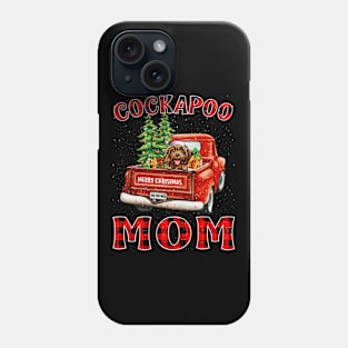 Christmas Cockapoo Mom Santa Hat Truck Tree Plaid Dog Mom Christmas Phone Case