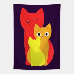 Rainbow cats Tapestry