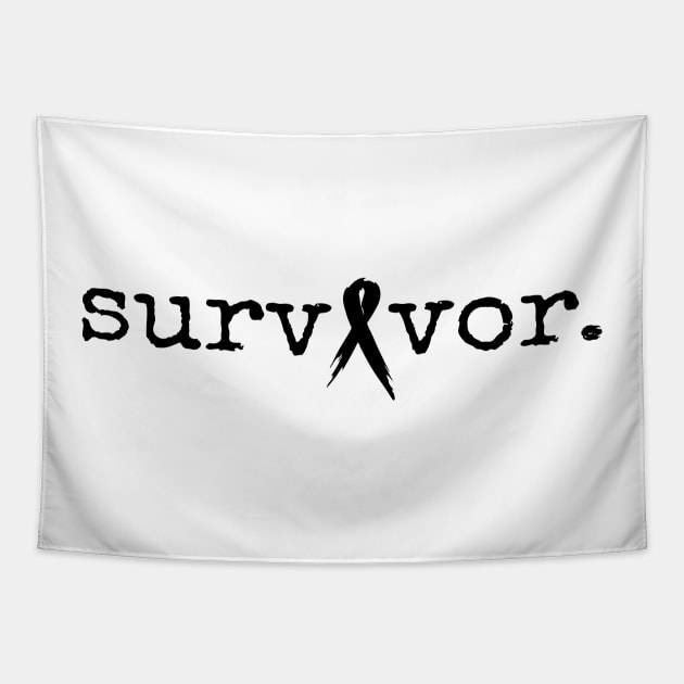 'Survivor' Cancer Awareness Shirt Tapestry by ourwackyhome