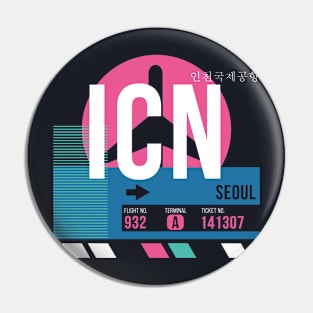 Seoul (ICN) Airport Code Baggage Tag A Pin