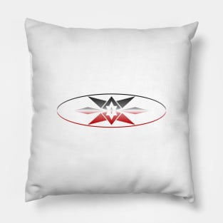 ABSTRACT DRAWING. RED WHITE BLACK. SAMER BRASIL Pillow