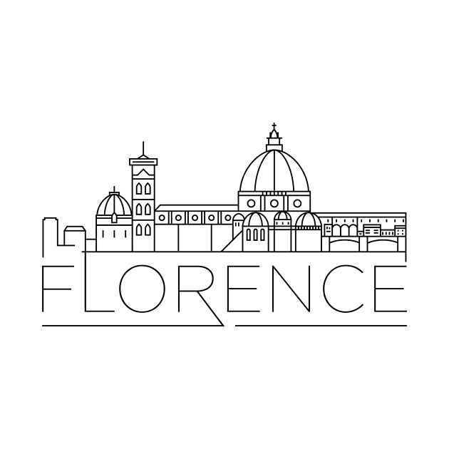 Florence Minimal Skyline by kursatunsal