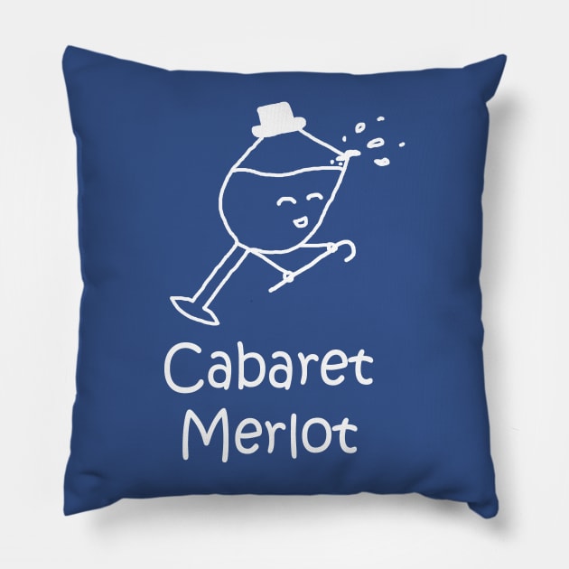 Cabaret Merlot White Pocket Pillow by PelicanAndWolf