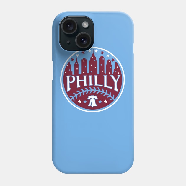 Philly Red White and Philadelphia Blue Baseball Fan Phils Fan Favorite Phone Case by TeeCreations