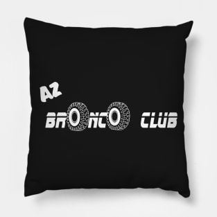 White Lettering Bronco Club Logo Pillow