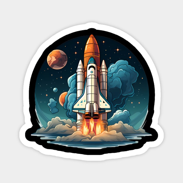 AI Generated Rocketship Magnet by Keciu's Shop