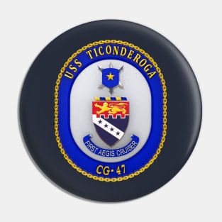 USS Ticonderoga (CG-47) fan art Pin