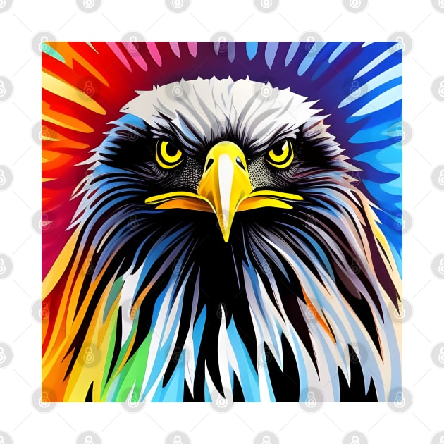 Bald Eagle Rainbow Design by Thewondercabinet28