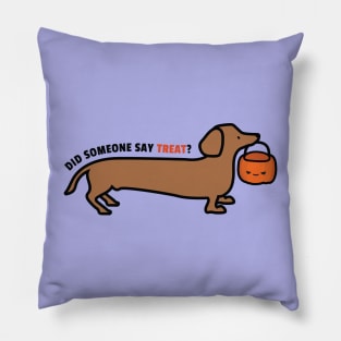 Dachshund Halloween trick or treat Pillow