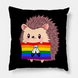 Hedgehog Two-Spirit Pride Pillow