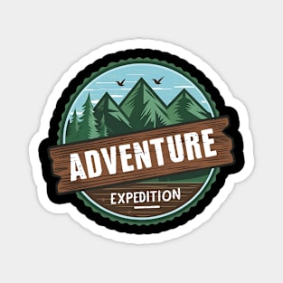 Adventure Expedition Hiking and Camping Magnet