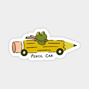 Frog in a Pencil Car Magnet