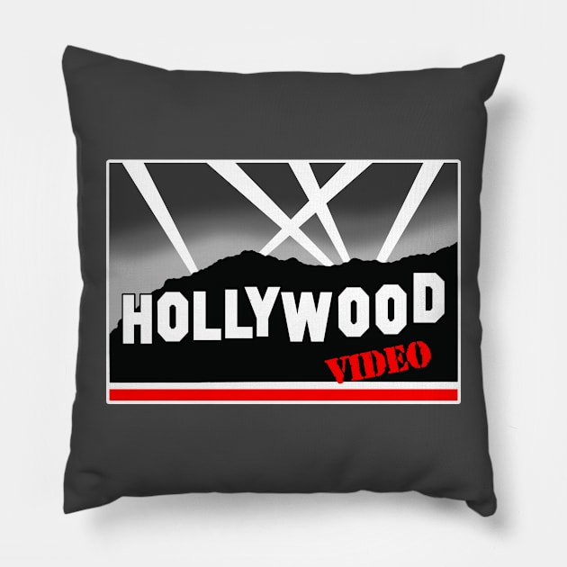 Hollywood Video Store Defunct Rental VHS Pillow by carcinojen