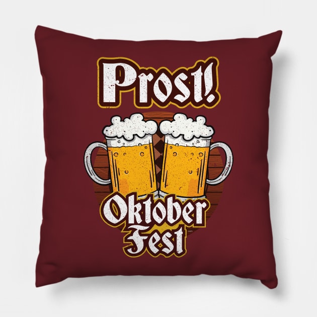 Prost! Oktoberfest Shirt Beer Festival Gift T Shirt Tee Pillow by creative