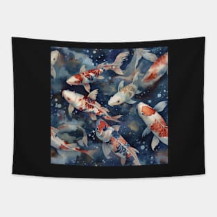 Watercolor Koi pattern Tapestry