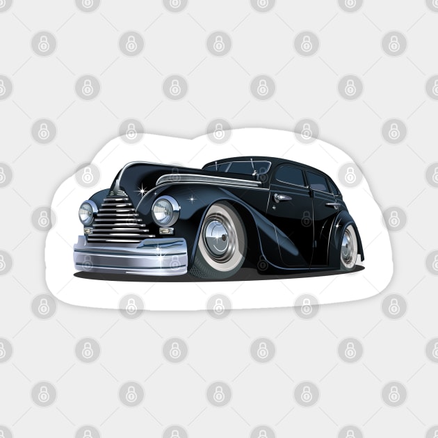 Cartoon retro car Magnet by Mechanik