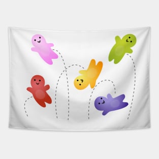 Cute jelly babies candy sweets cartoon Tapestry