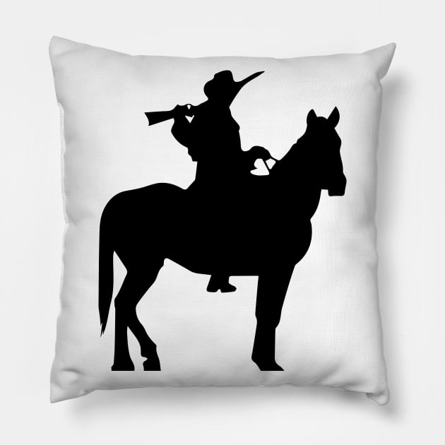 Shadow of a Cowboy Pillow by benayache