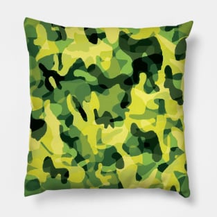 Camouflage Pattern 2 fishing hunting patterns green yellow Pillow