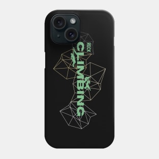 geometric rock climbing green Phone Case