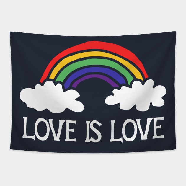 Love is Love rainbow Tapestry by bubbsnugg