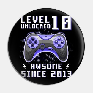 Ten 10yr BDay Son Boy Gamer 10th 10 Year Old Birthday Pin