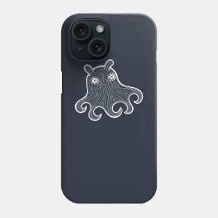 Flapjack or Dumbo Octopus drawing - cute ocean creature art Phone Case