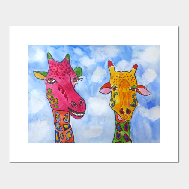 Quirky Colourful Giraffes Giraffes Posters And Art Prints
