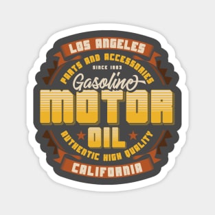 gasoline vintage motor oil custom california los angeles Magnet