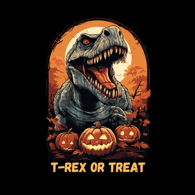 T-Rex or Treat - halloween t-rex by LoffDesign