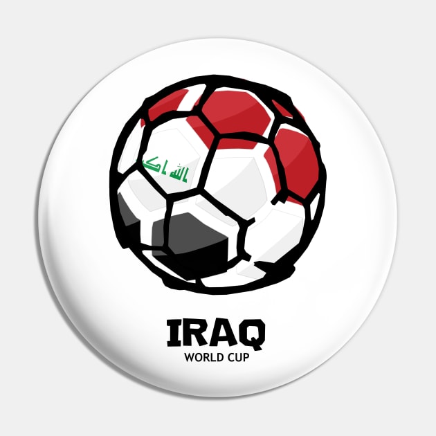 Iraq Football Country Flag Pin by KewaleeTee