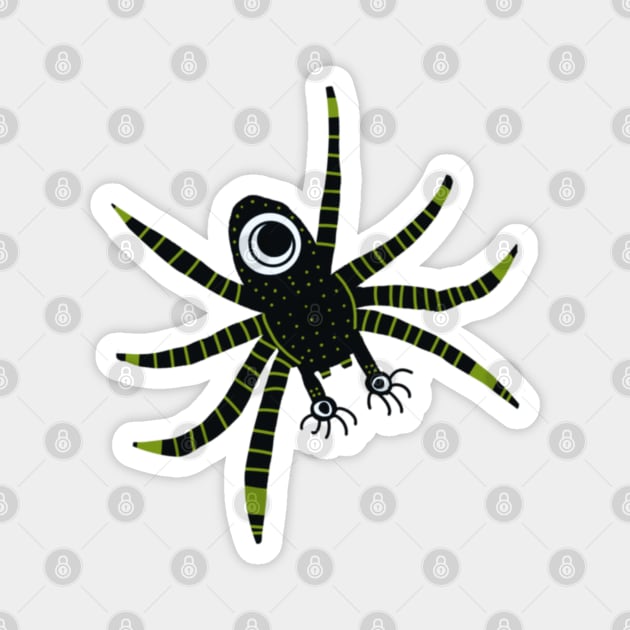 Halloween spider green Magnet by bruxamagica