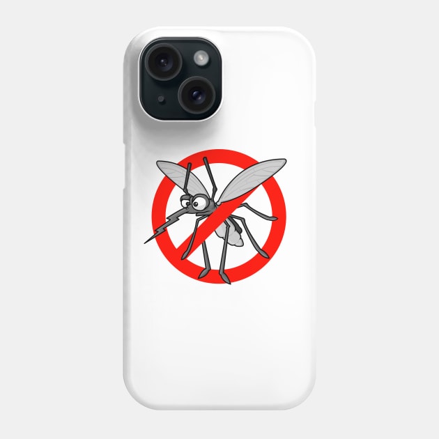 Angry mosquito in red strike Phone Case by VizRad