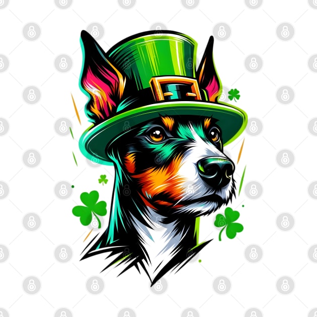 Manchester Terrier Celebrating Saint Patrick's Day by ArtRUs