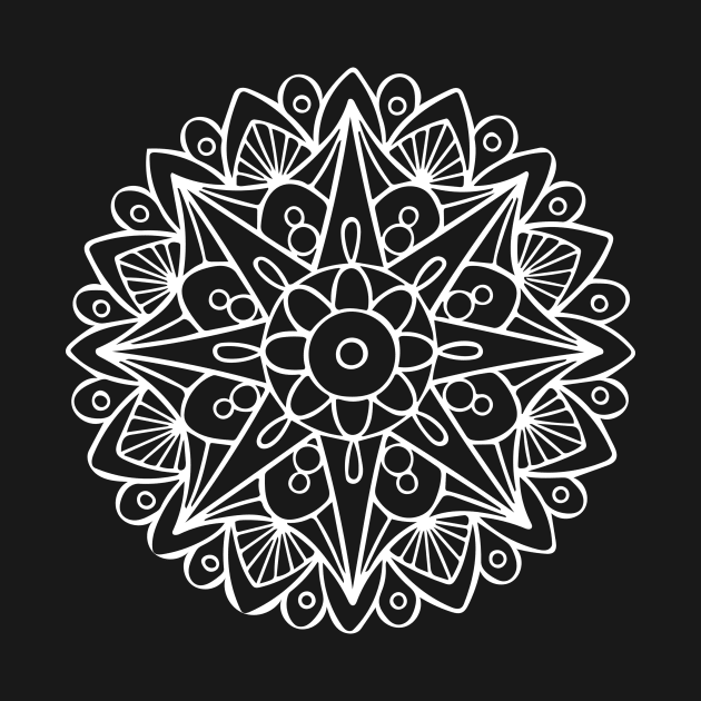 Mandala in White by LoraMaze