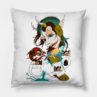 aquarius zodiac t-shirt Pillow