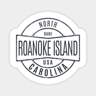 Roanoke Island, NC Vintage Badge Summertime Vacationing Magnet