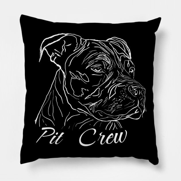 Pit Crew Pit Bull Lovers I love my pit bull Pillow by BrederWorks