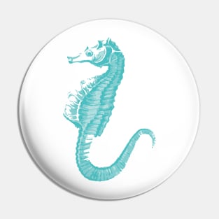 Turquoise Seahorse Pin