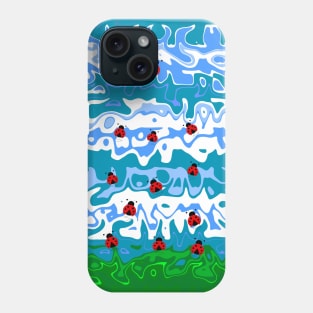 Nature Summer Ladybug Abstract Phone Case