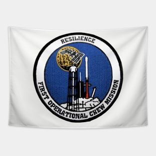 Resilience - Space X Crew 1 Vehicle Logo Tapestry