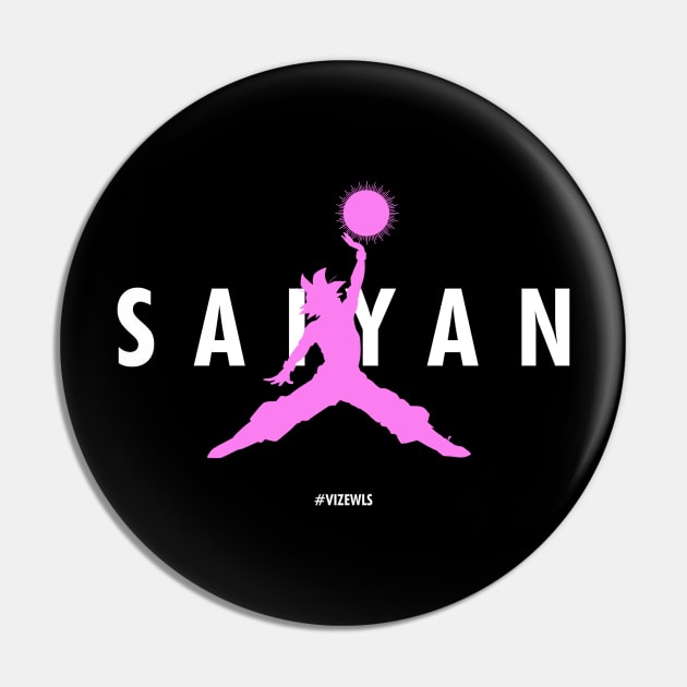 Saiyan Rose Jumpman Pin by Vizewls