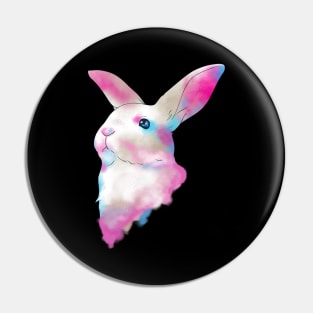 Cute Space Rainbow Gaussian Blur Rabbit Galactic Pin