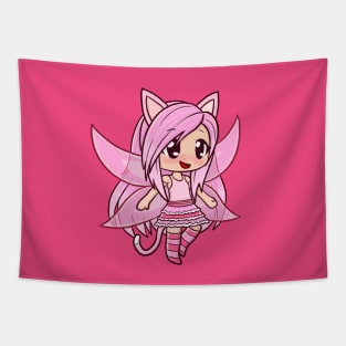 Pink Gacha Fairy - Cute Anime Tapestry