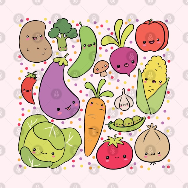 Vegetables party by Yarafantasyart