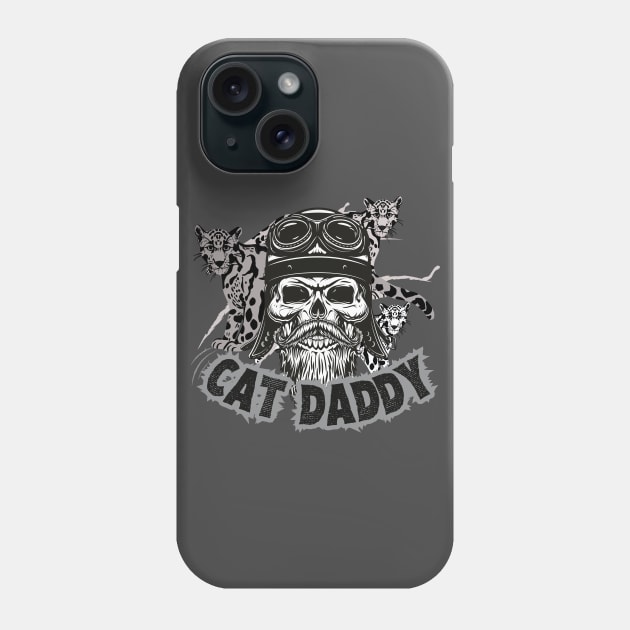 BIKER  PANTHER CAT DADDY Phone Case by DAZu