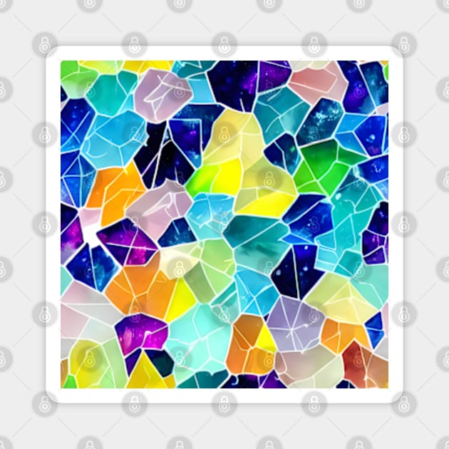 Abstract Marble, gems, precious stones, patchwork, colorful, geometrical,seamless patterns Magnet by AISHOPPE