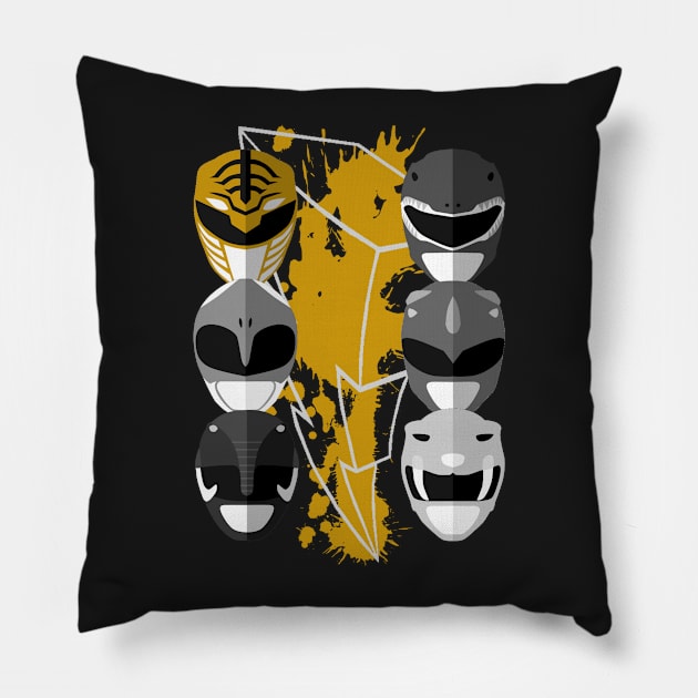It's Morphin Time - White Tiger Pillow by Vitalitee