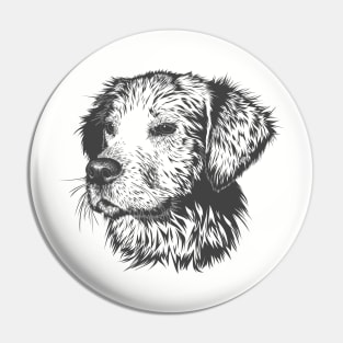 Puppy Pencil Drawing Pin